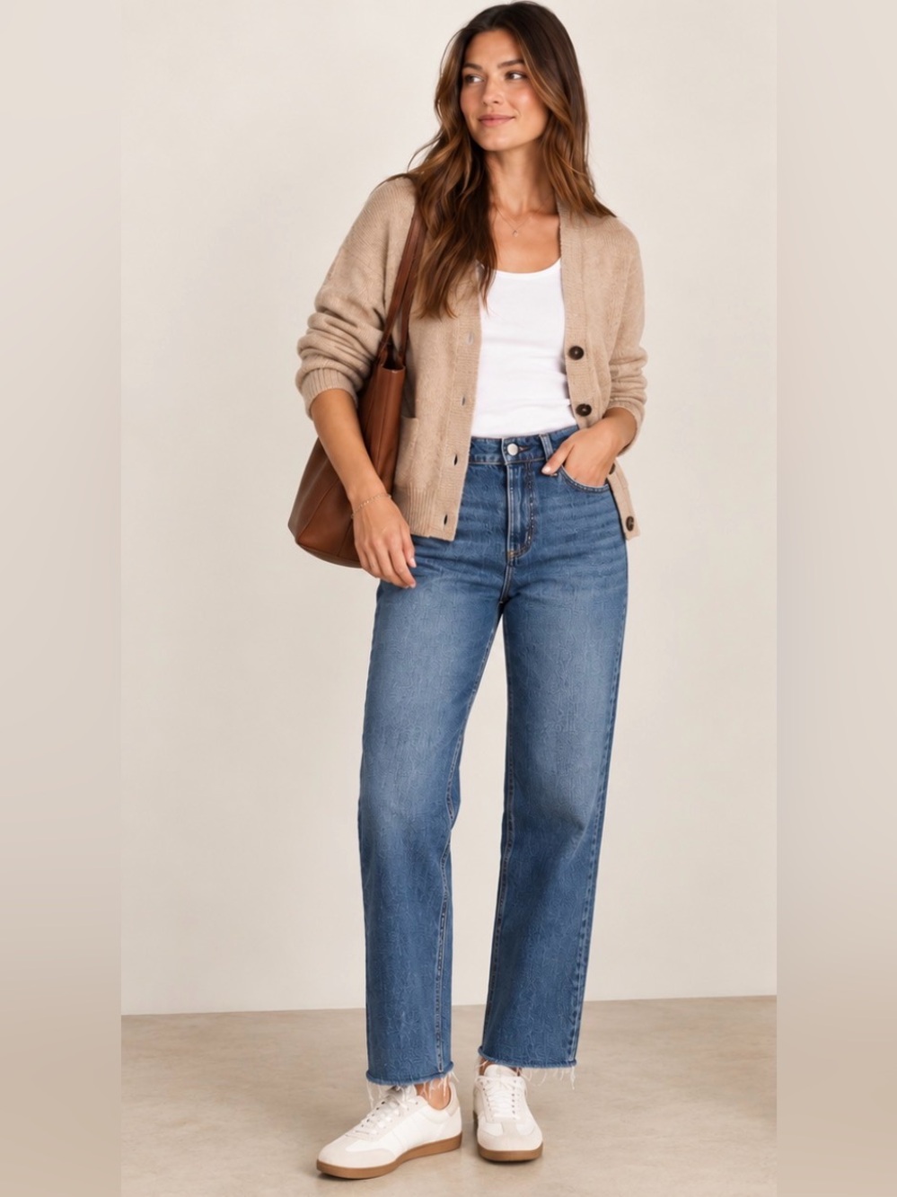 NWT Gap Straight Leg Jeans 28/6R Medium Wash Raw Frayed Hem